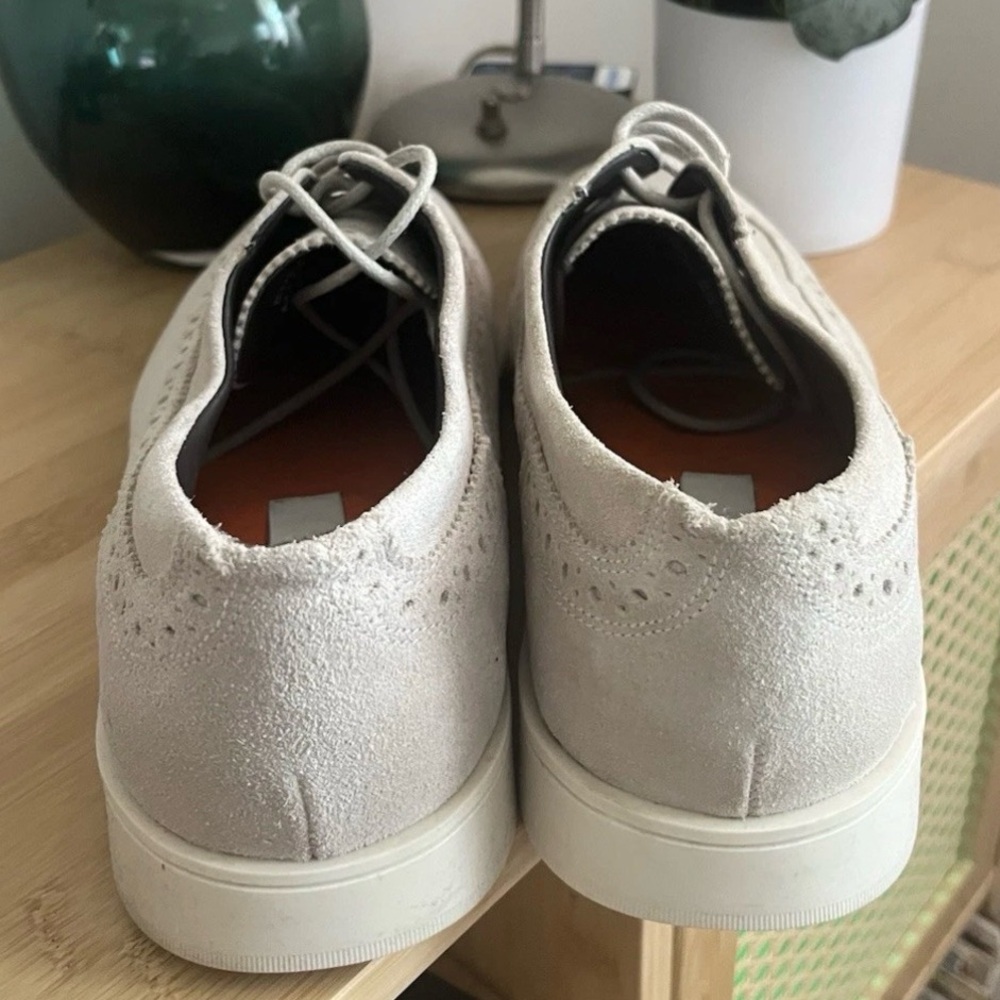 Joseph Abboud Enea Taupe Suede Wingtip Oxfords Mens Shoes Size 7 NIB - Picture 5 of 7
